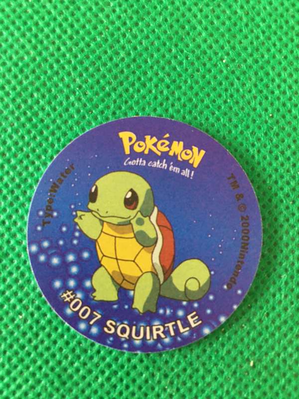 POKEMON TAZO RELEASED BY NINTENDO  AROUND THE 2000'S - CHEETOS / LAYS -NO. 7 - SQUIRTLE