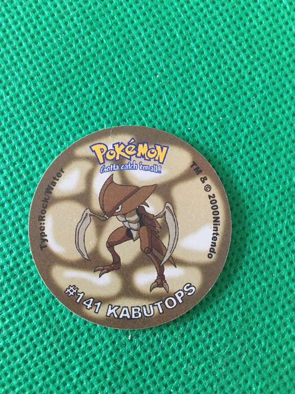 POKEMON TAZO RELEASED BY NINTENDO  AROUND THE 2000'S - CHEETOS / LAYS -NO. 141 - KABUTOPS