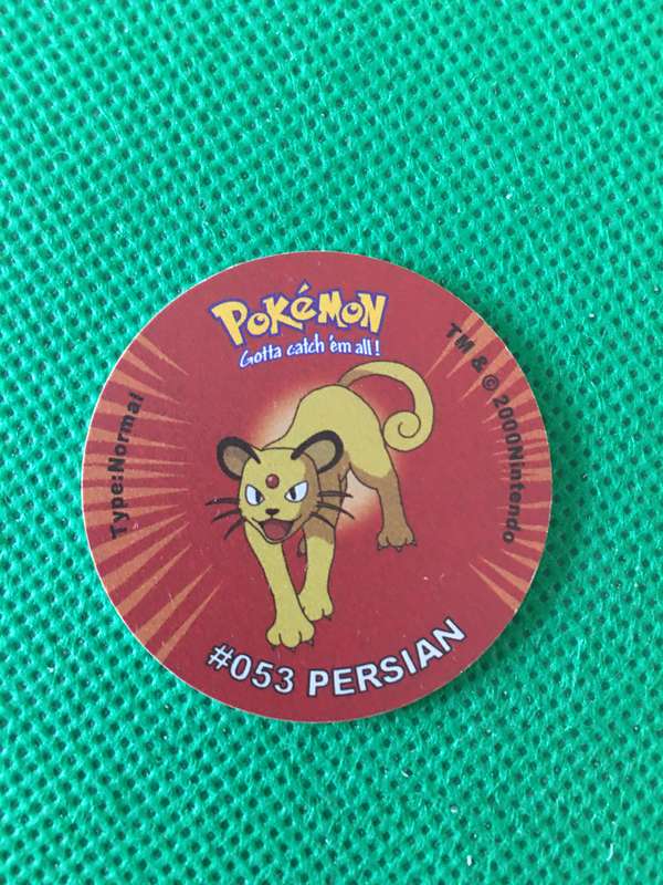 POKEMON TAZO RELEASED BY NINTENDO  AROUND THE 2000'S - CHEETOS / LAYS -NO. 53 - PERSIAN