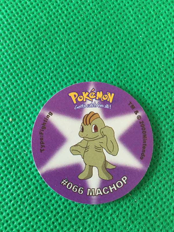 POKEMON TAZO RELEASED BY NINTENDO  AROUND THE 2000'S - CHEETOS / LAYS -NO. 66 - MACHOP