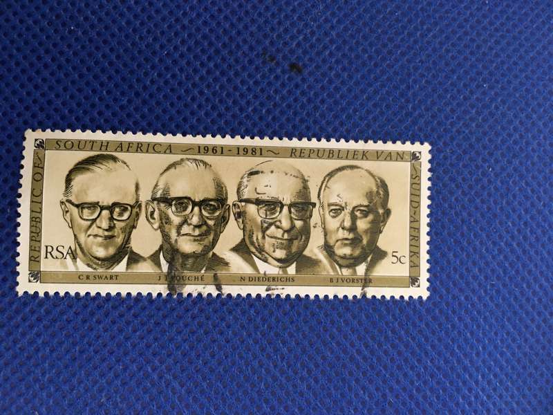 SOUTH AFRICA - FOUNDING OF REPUBLIC 20TH  ANNIVERSARY FORMER PRESIDENTS 1981 5c