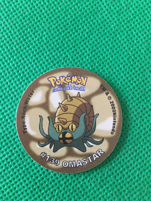 POKEMON TAZO RELEASED BY NINTENDO  AROUND THE 2000'S - CHEETOS / LAYS -NO. 139 - OMASTAR