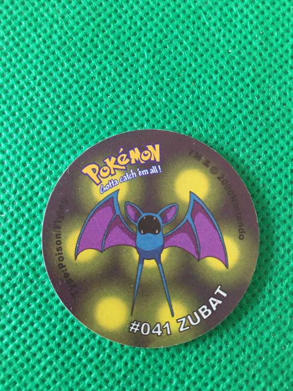 POKEMON TAZO RELEASED BY NINTENDO  AROUND THE 2000'S - CHEETOS / LAYS -NO.  41 - ZUBAT