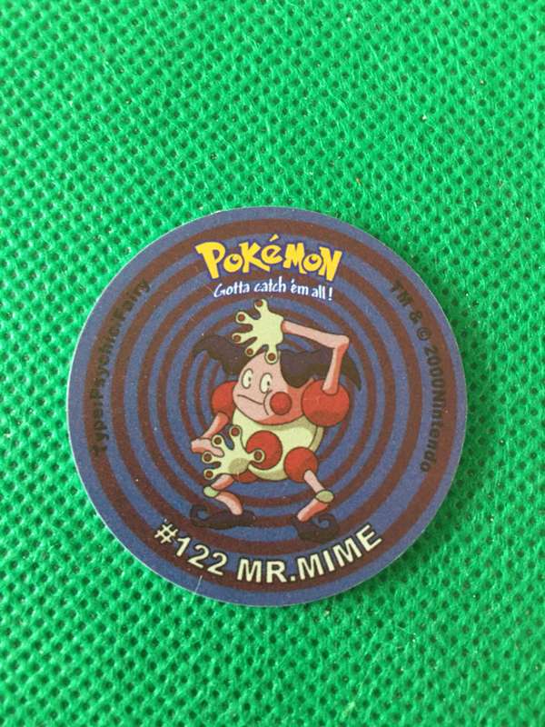 POKEMON TAZO RELEASED BY NINTENDO  AROUND THE 2000'S - CHEETOS / LAYS -NO. 122 - MR. MIME