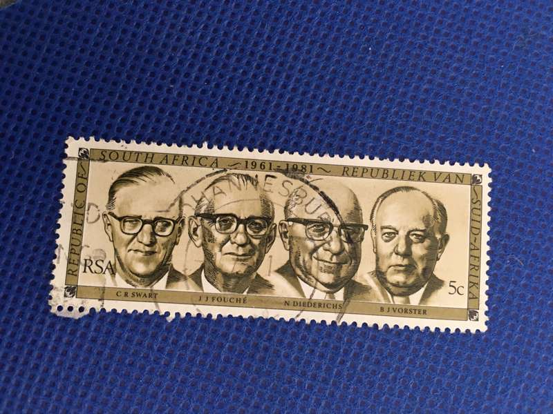 SOUTH AFRICA - FOUNDING OF REPUBLIC 20TH  ANNIVERSARY FORMER PRESIDENTS 1981 5c