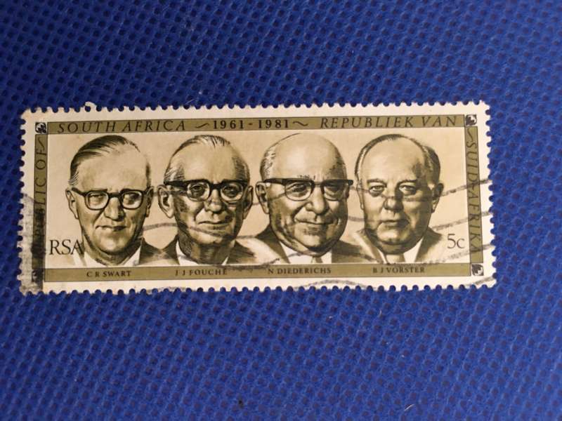 SOUTH AFRICA - FOUNDING OF REPUBLIC 20TH  ANNIVERSARY FORMER PRESIDENTS 1981 5c