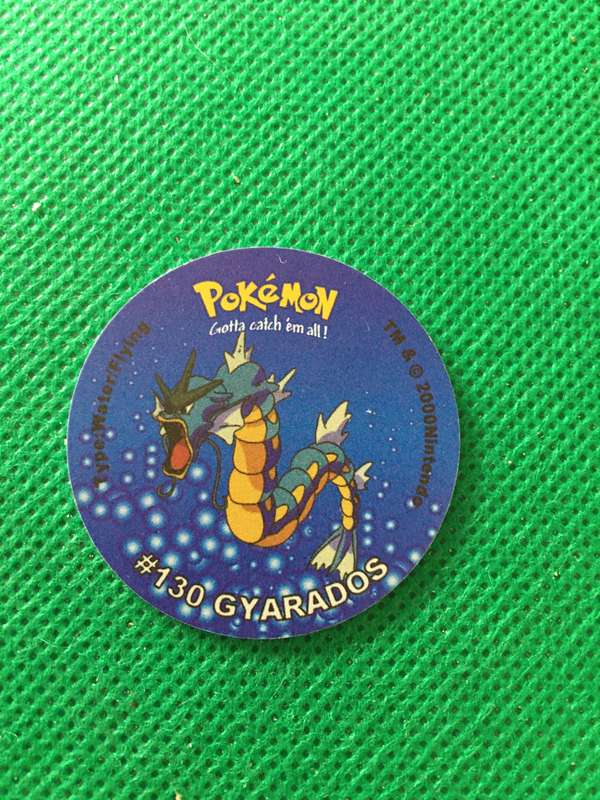 POKEMON TAZO RELEASED BY NINTENDO  AROUND THE 2000'S - CHEETOS / LAYS -NO.  130 - GYARADOS
