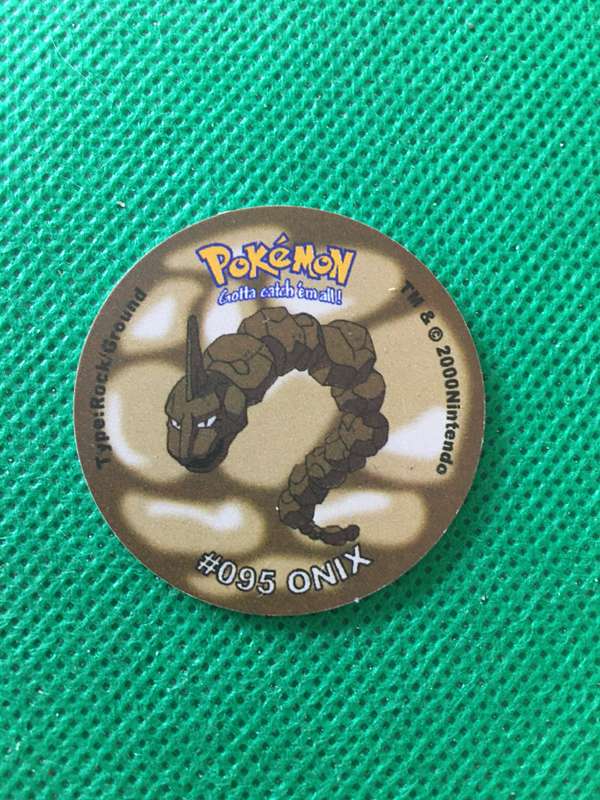 POKEMON TAZO RELEASED BY NINTENDO  AROUND THE 2000'S - CHEETOS / LAYS -NO.  95 - ONIX