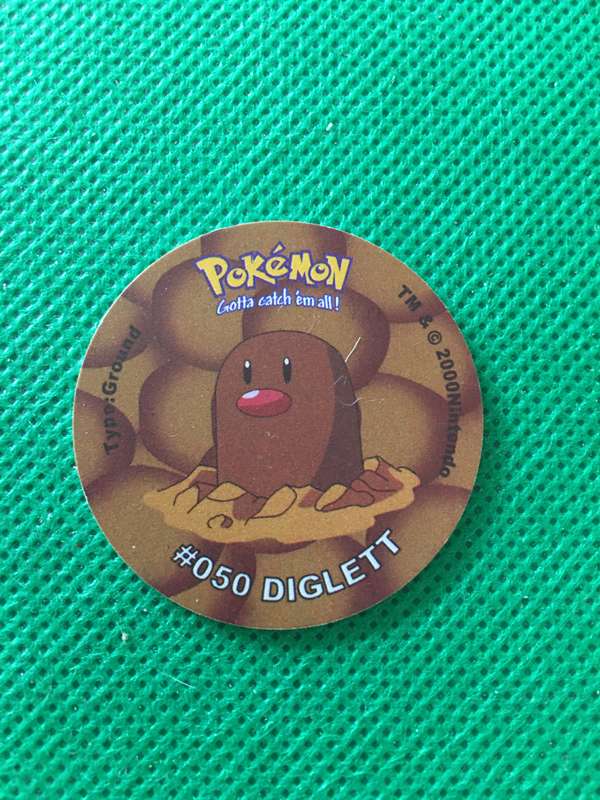 POKEMON TAZO RELEASED BY NINTENDO  AROUND THE 2000'S - CHEETOS / LAYS -NO. 50 - DIGLET