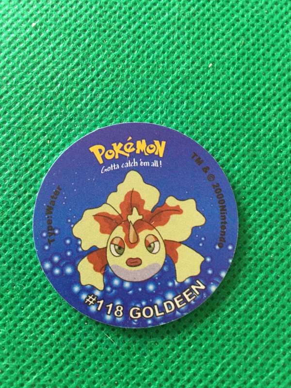 POKEMON TAZO RELEASED BY NINTENDO  AROUND THE 2000'S - CHEETOS / LAYS -NO. 118 - GOLDEEN
