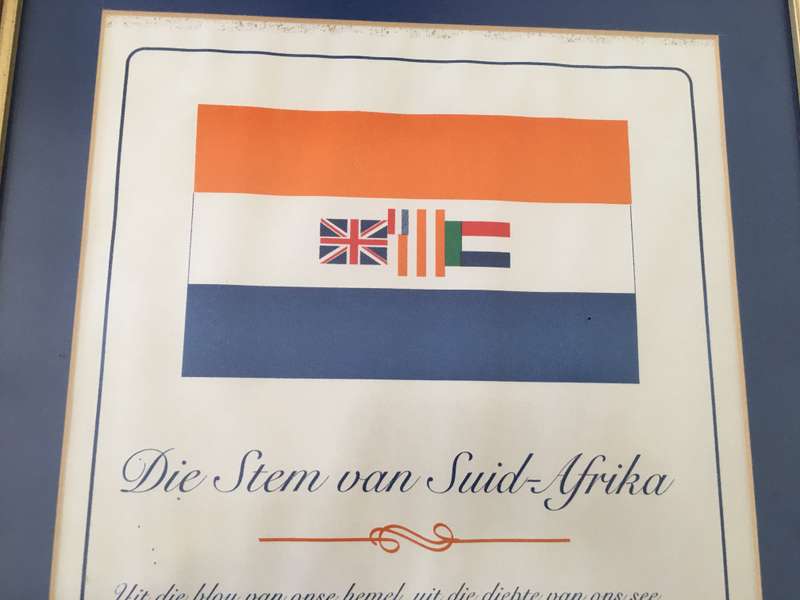 LOVELY FRAMED DIE STEM SUID-AFRIKA - BY C.J LANGENHOVEN  36cm  X   28cm SEE PICS