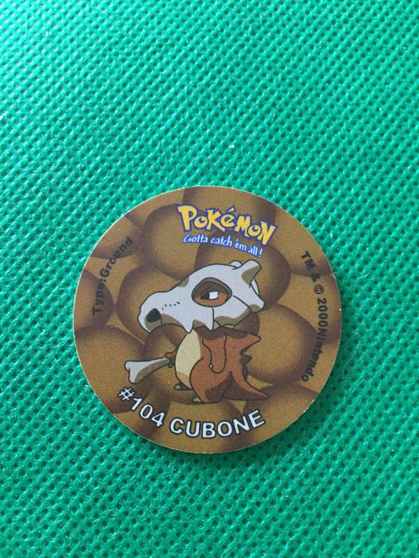 POKEMON TAZO RELEASED BY NINTENDO  AROUND THE 2000'S - CHEETOS / LAYS -NO. 104 - CUBONE