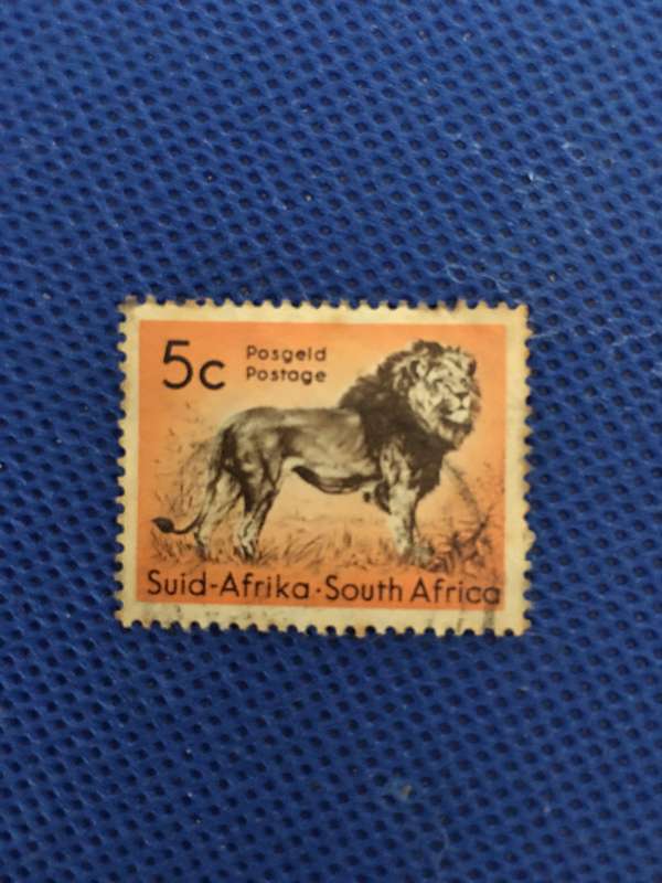 SOUTH AFRICA 1961 USED LION STAMP