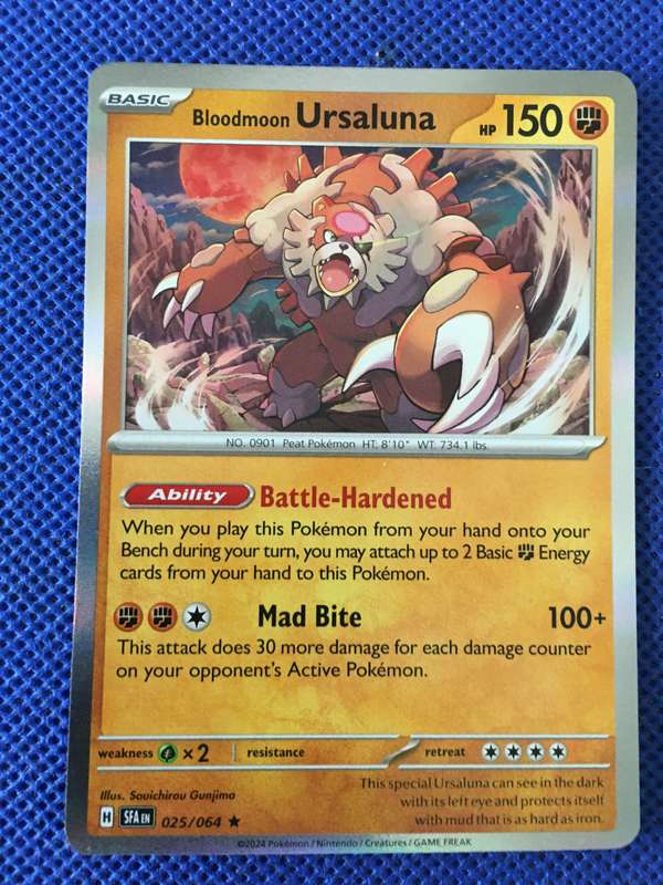 POKEMON TRADING CARD - HOLO / FOIL CARD - BLOODMOON URSALUNA