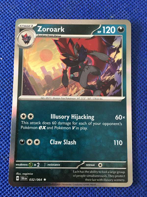 POKEMON TRADING CARD -   FOIL - SHINY CARD - ZOROARK