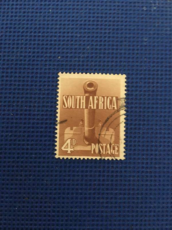 SOUTH AFRICA 1941 WAR TIME 4D STAMP USED