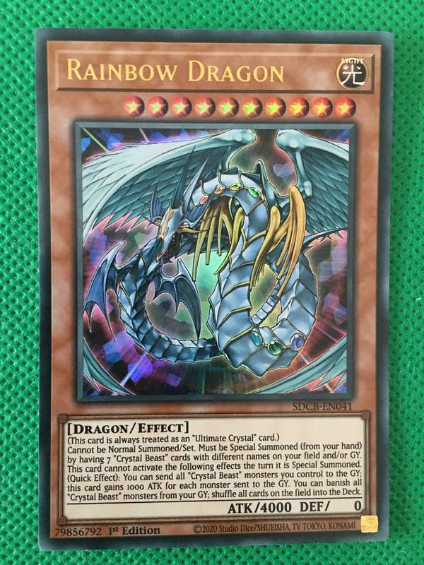YU-GI-OH TRADING CARD - SHINY / FOIL - RAINBOW DRAGON