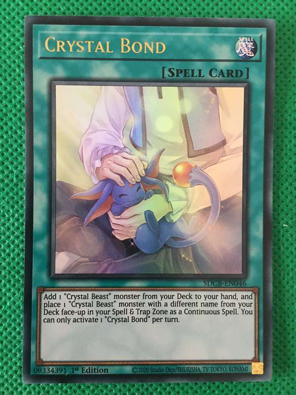 YU-GI-OH TRADING CARD - FOIL SHINY CARD - CRYSTAL BOND