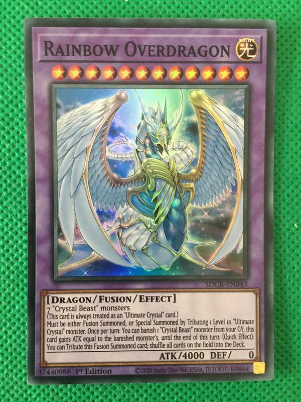 YU-GI-OH TRADING CARD - FOIL / SHINY - RAINBOW OVERDRAGON