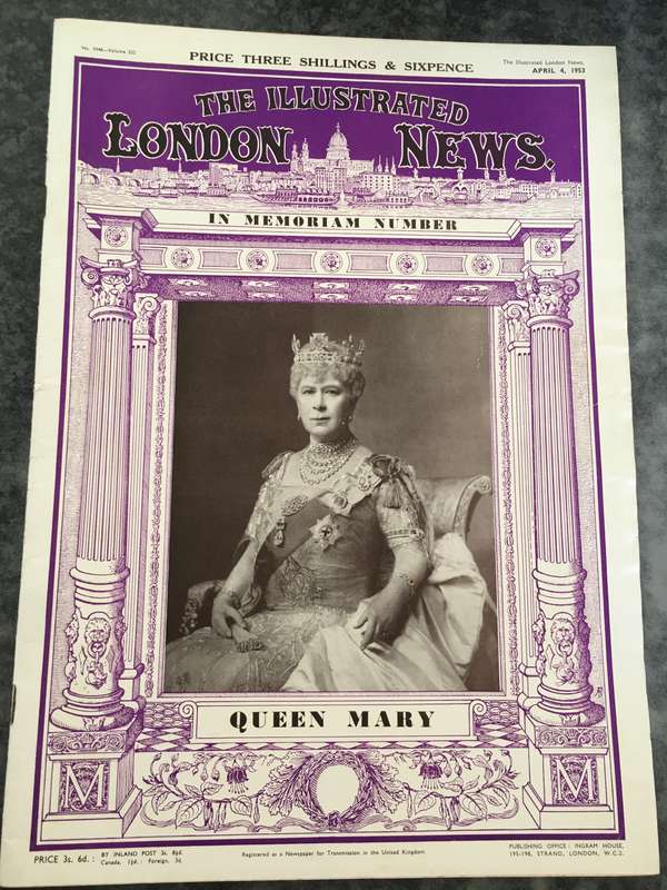 THE ILLUSTRATED LONDON NEWS - ROYAL WEDDING 1953 - QUEEN MARY