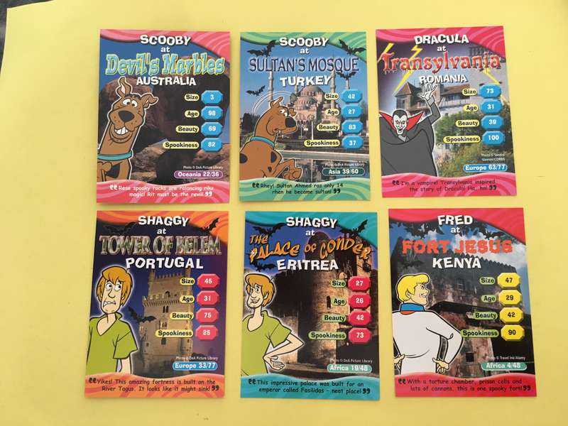 HANNA-BARBERA - SCOOBY-DOO - WORLD OF MYSTERY - PACK OF 6 CARDS