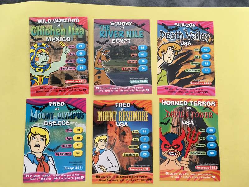 HANNA-BARBERA - SCOOBY-DOO - WORLD OF MYSTERY - PACK OF 6 CARDS