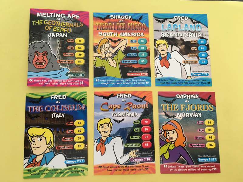 HANNA-BARBERA - SCOOBY-DOO - WORLD OF MYSTERY - PACK OF 6 CARDS