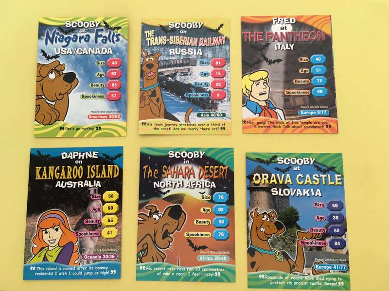 HANNA-BARBERA - SCOOBY-DOO - WORLD OF MYSTERY - PACK OF 6 CARDS