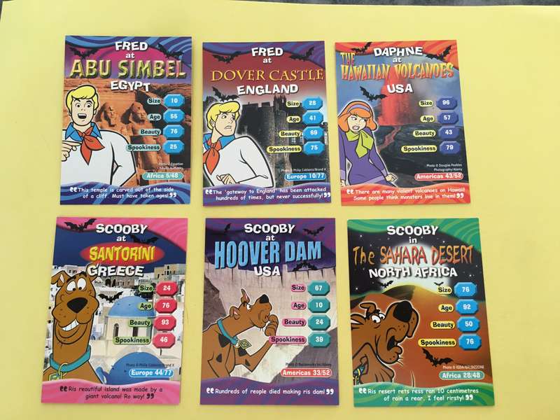 HANNA-BARBERA - SCOOBY-DOO - WORLD OF MYSTERY - PACK OF 6 CARDS
