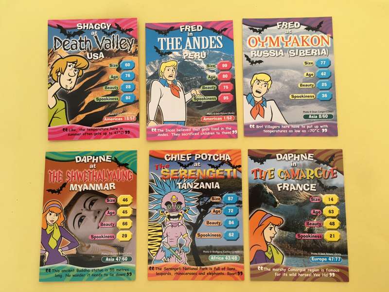 HANNA-BARBERA - SCOOBY-DOO - WORLD OF MYSTERY - PACK OF 6 CARDS