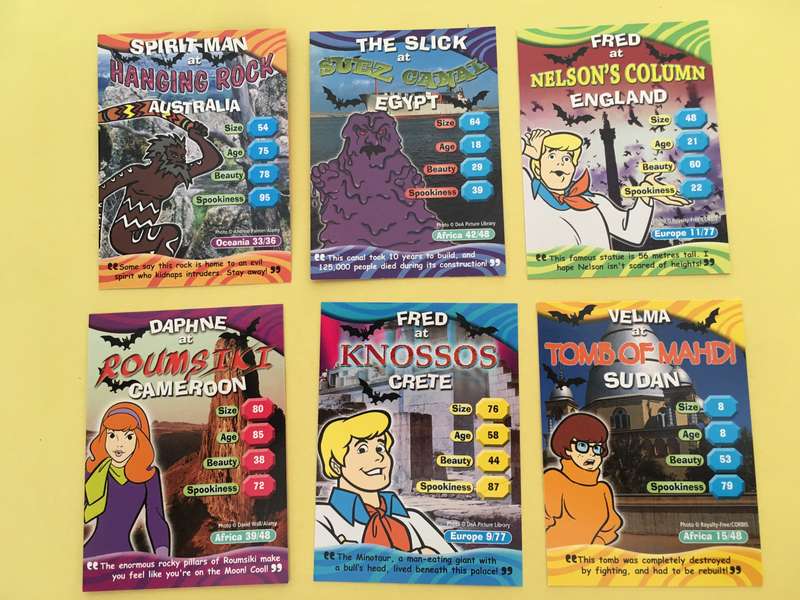 HANNA-BARBERA - SCOOBY-DOO - WORLD OF MYSTERY - PACK OF 6 CARDS
