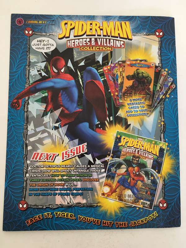MARVEL COMICS - SPIDER-MAN - HEROES & VILLAINS COLLECTION -WITH 5 FREE  CARDS!!!! CARDS MAY VARY