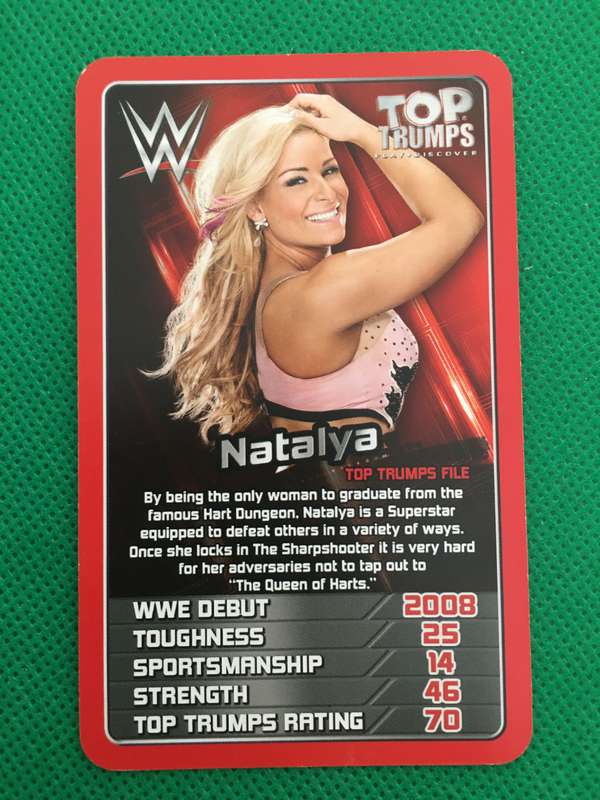TOP TRUMPS WWE WRESTLING CARD - 2017 -   NATALYA