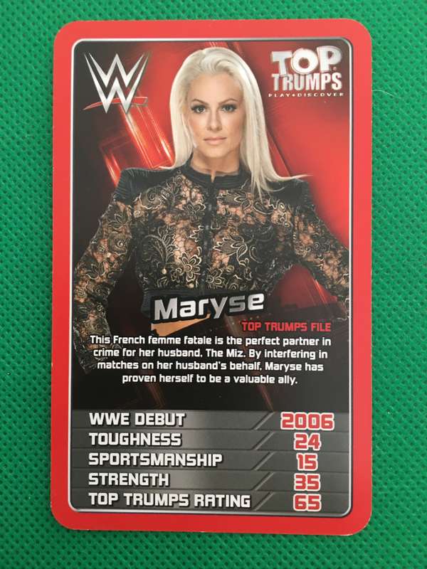 TOP TRUMPS WWE WRESTLING CARD - 2017 -  MARYSE