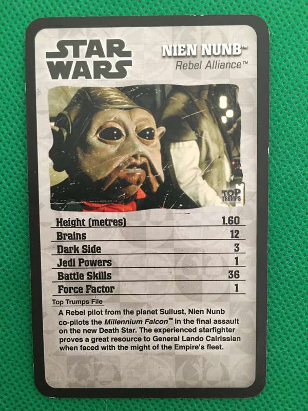 TOPP TRUMPS - EPISODE IV - VI - STAR WARS - NIEN NUNB