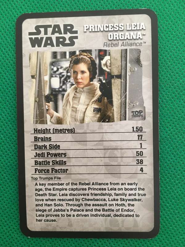 TOPP TRUMPS - EPISODE IV - VI - STAR WARS - PRINCESS LEIA