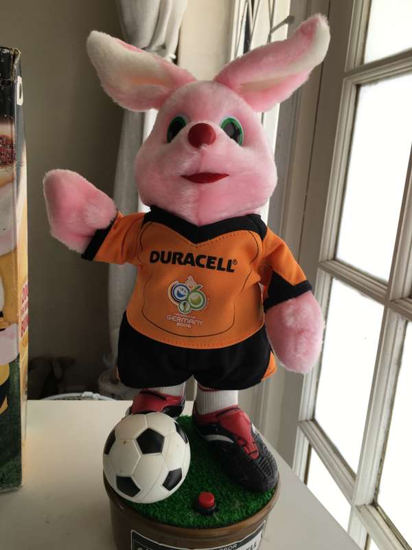 DURACELL BUNNY 2006 FIFA WORLD CUP BUNNY IN BOX - NEVER BEEN TESTED SOLD AS IS