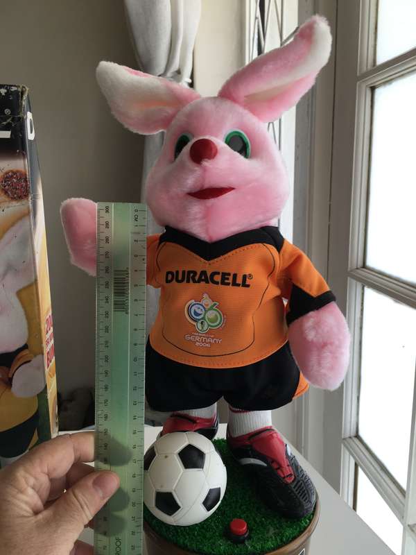 DURACELL BUNNY 2006 FIFA WORLD CUP BUNNY IN BOX - NEVER BEEN TESTED SOLD AS IS