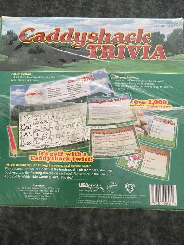 VINTAGE CADDYSHACK TRIVIA BOARD GAME - FROM THE MOVIE SEALED IN BOX
