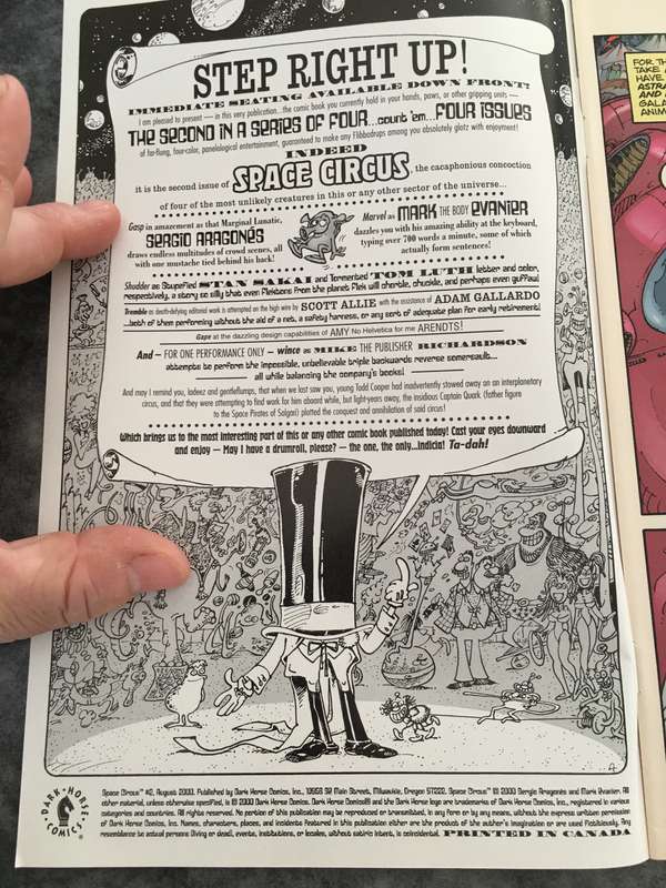 DARK HORSE COMICS SPACE CIRCUS  - NO. 2 - 2000