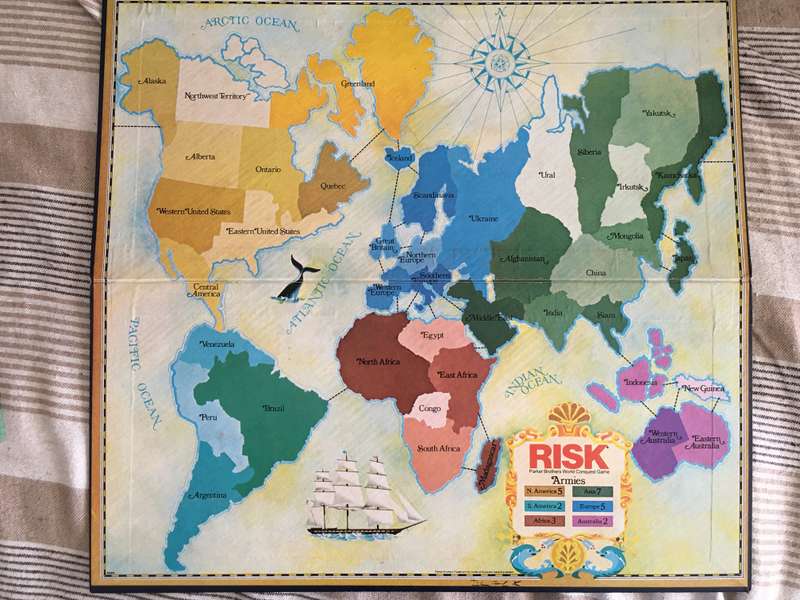 RISK WORLD STRATERGY GAME - ENG / AFR - 1959