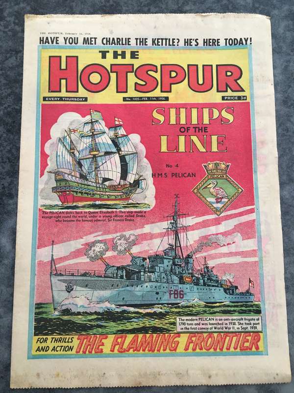 VINTAGE TO ANTIQUE - COMIC/ MAGAZINE - THE HOTSPUR - 1956