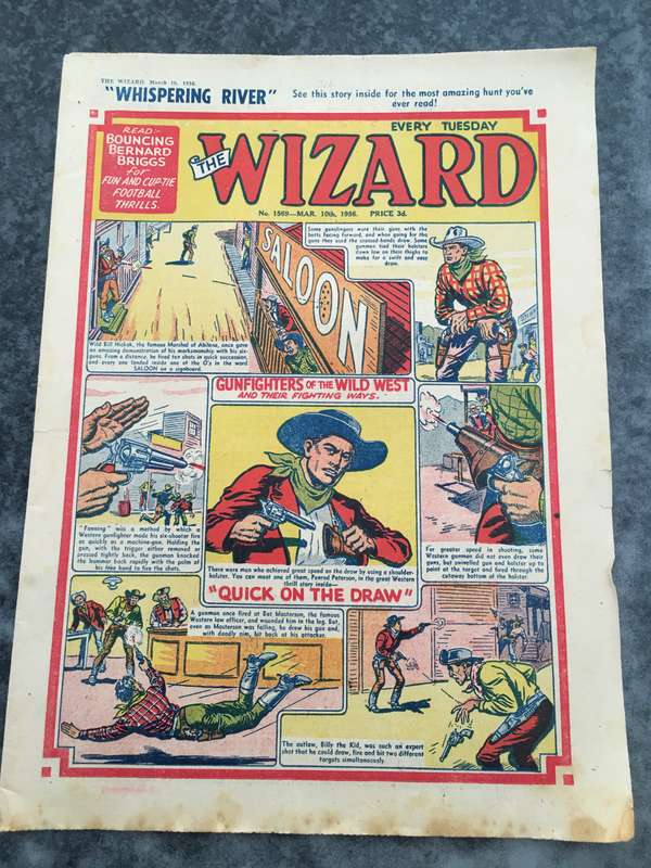 VINTAGE TO ANTIQUE  - COMIC /MAGAZINE  - THE WIZARD - 1956