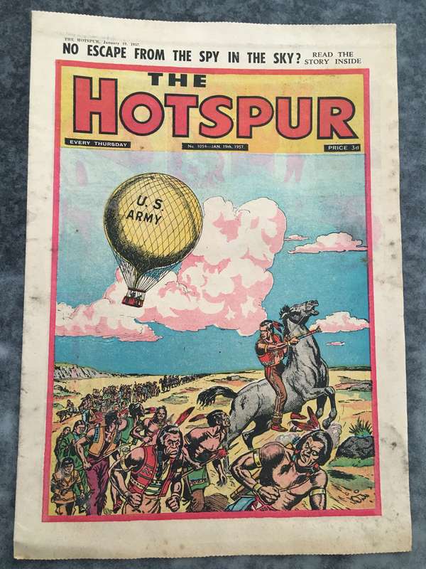 VINTAGE TO ANTIQUE - COMIC/ MAGAZINE - THE HOTSPUR - 1957