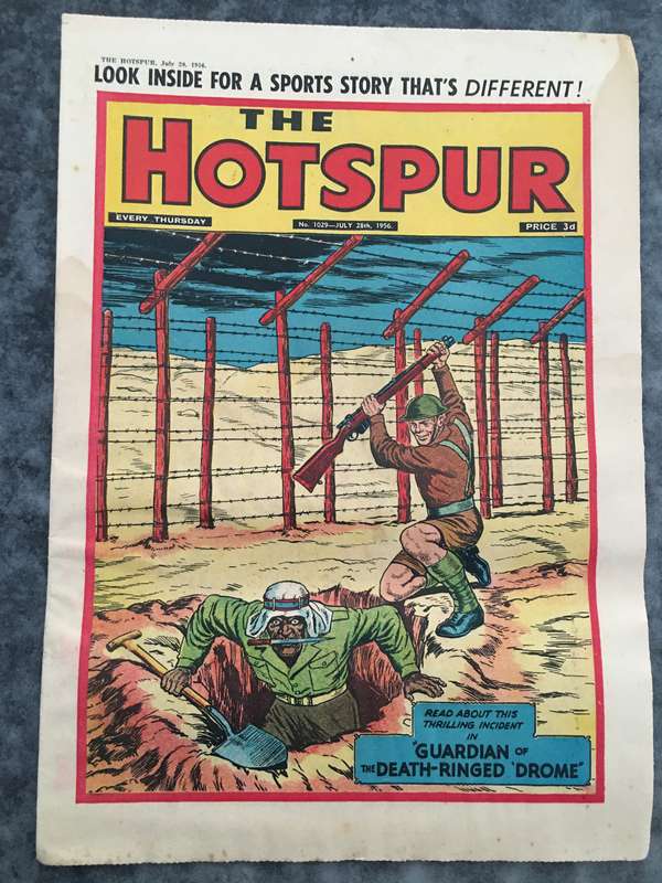 VINTAGE TO ANTIQUE - COMIC/ MAGAZINE - THE HOTSPUR - 1956