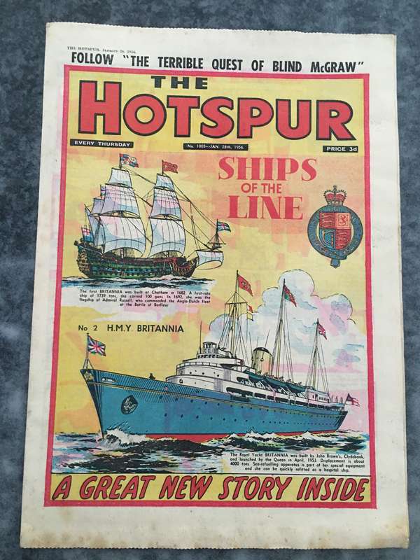 VINTAGE TO ANTIQUE - COMIC/ MAGAZINE - THE HOTSPUR - 1956
