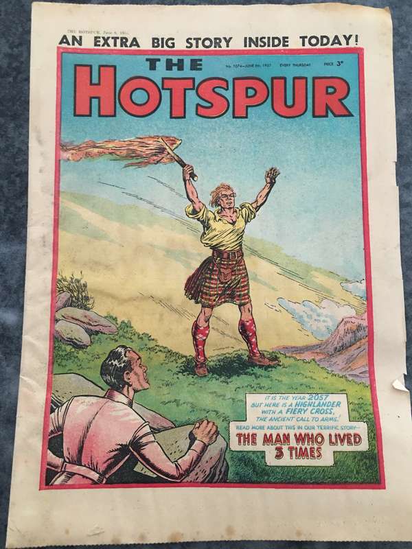 VINTAGE TO ANTIQUE - COMIC/ MAGAZINE - THE HOTSPUR - 1957
