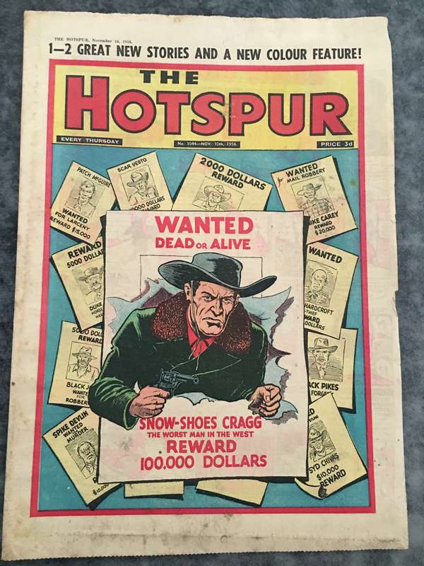 VINTAGE TO ANTIQUE - COMIC/ MAGAZINE - THE HOTSPUR - 1956