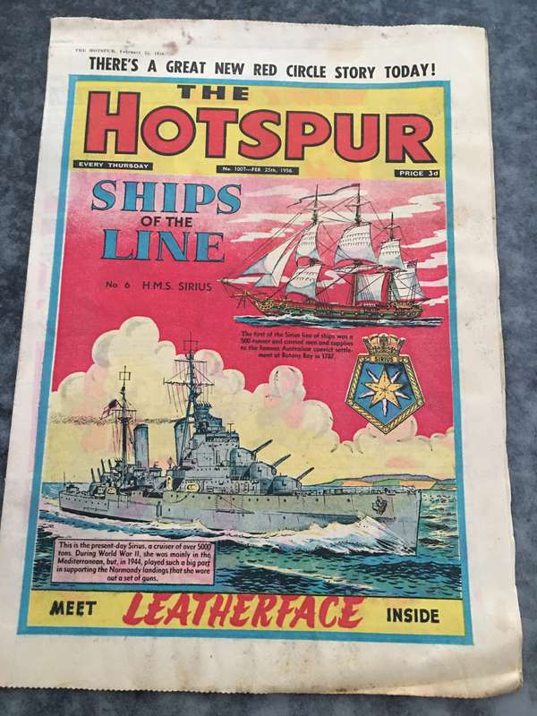 VINTAGE TO ANTIQUE - COMIC/ MAGAZINE - THE HOTSPUR - 1956