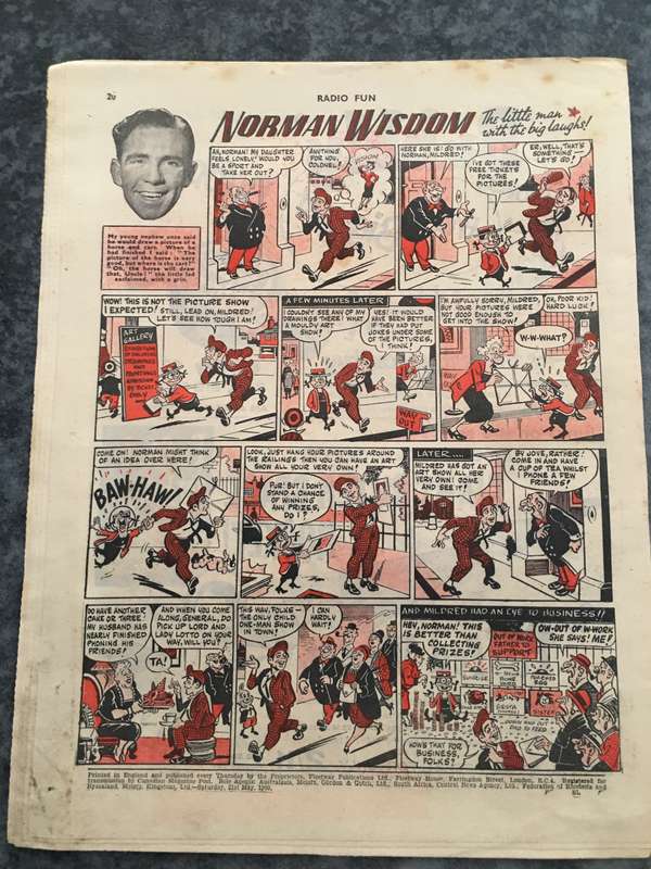VINTAGE TO ANTIQUE - COMIC/ MAGAZINE - RADIO FUN  - 1960
